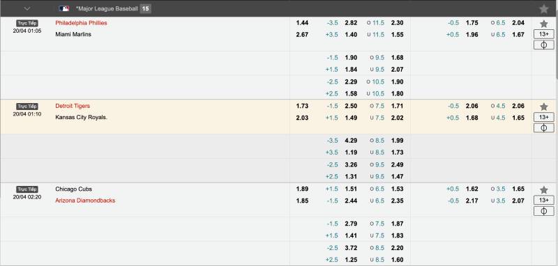 Luật chơi cá cược bóng chày dễ hiểu cho tân thủ