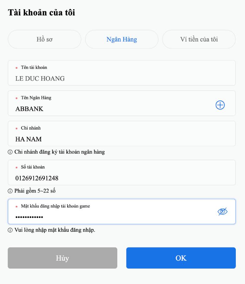 Rút Tiền 78win - Hướng Dẫn Chi Tiết, Nhanh Chóng 2 Thêm thông tin ngân hàng chính xác