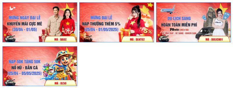 Khuyến Mãi 78win – Ưu Đãi Khủng Cho Người Chơi Cá Cược 1 Ưu đãi chào mừng đại lễ – Tưng bừng khởi sắc, quà tặng bất tận