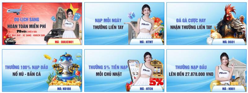 Khuyến Mãi 78win – Ưu Đãi Khủng Cho Người Chơi Cá Cược 3 Ưu đãi theo hành vi nạp tiền – Thưởng đều tay, nhận mỗi ngày
